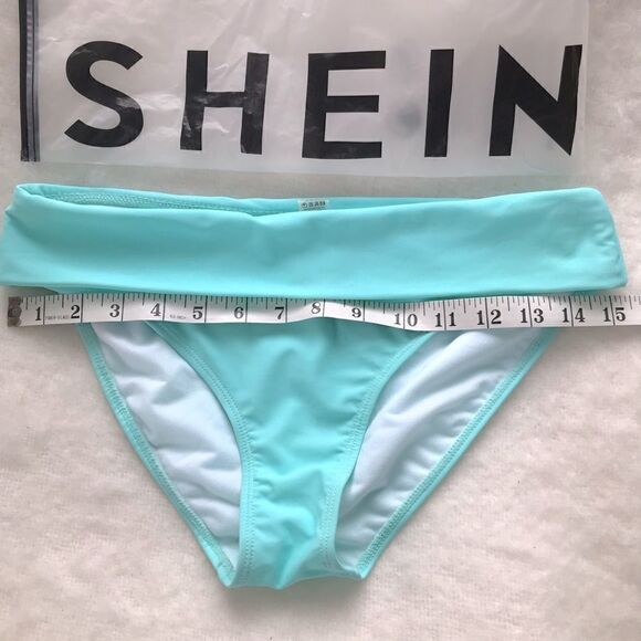 Shein Teal Bathing Suit Swim Bikini Bottoms - Picture 2 of 6